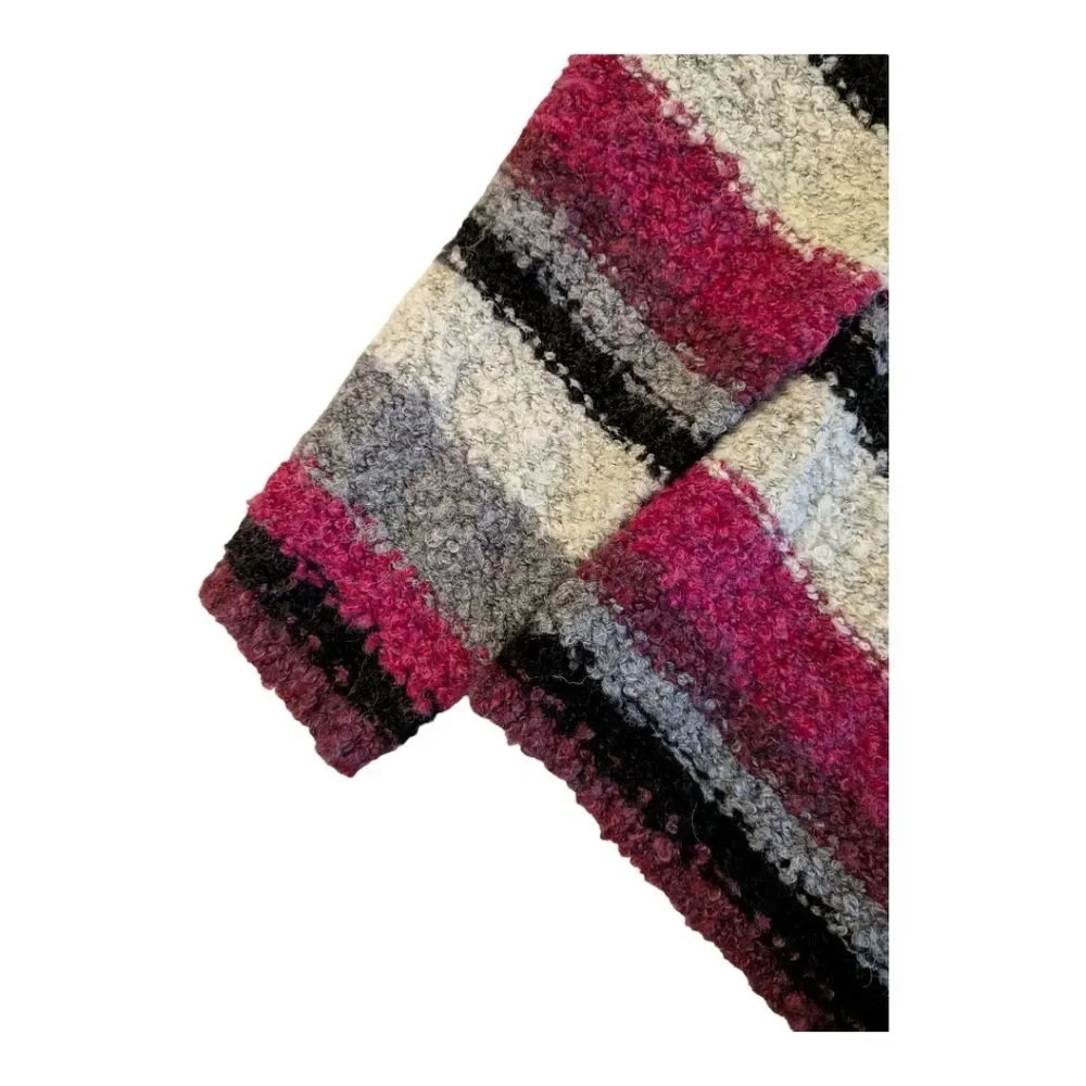 Vintage The Limited Striped Wool Blend Mock Neck Sweater Chunky S Winter 90s 80s